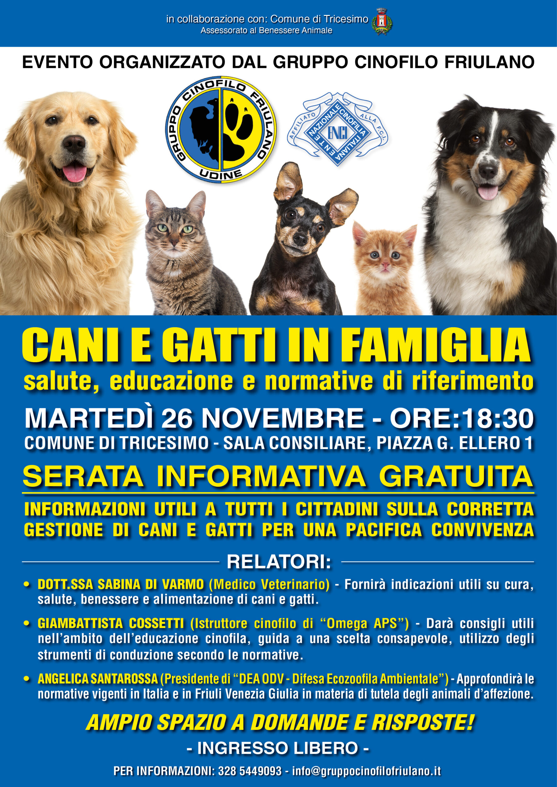 Locandina CANI E GATTI IN FAMIGLIA 02